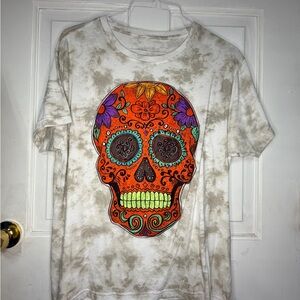 Colorful Skull Graphic T-Shirt
